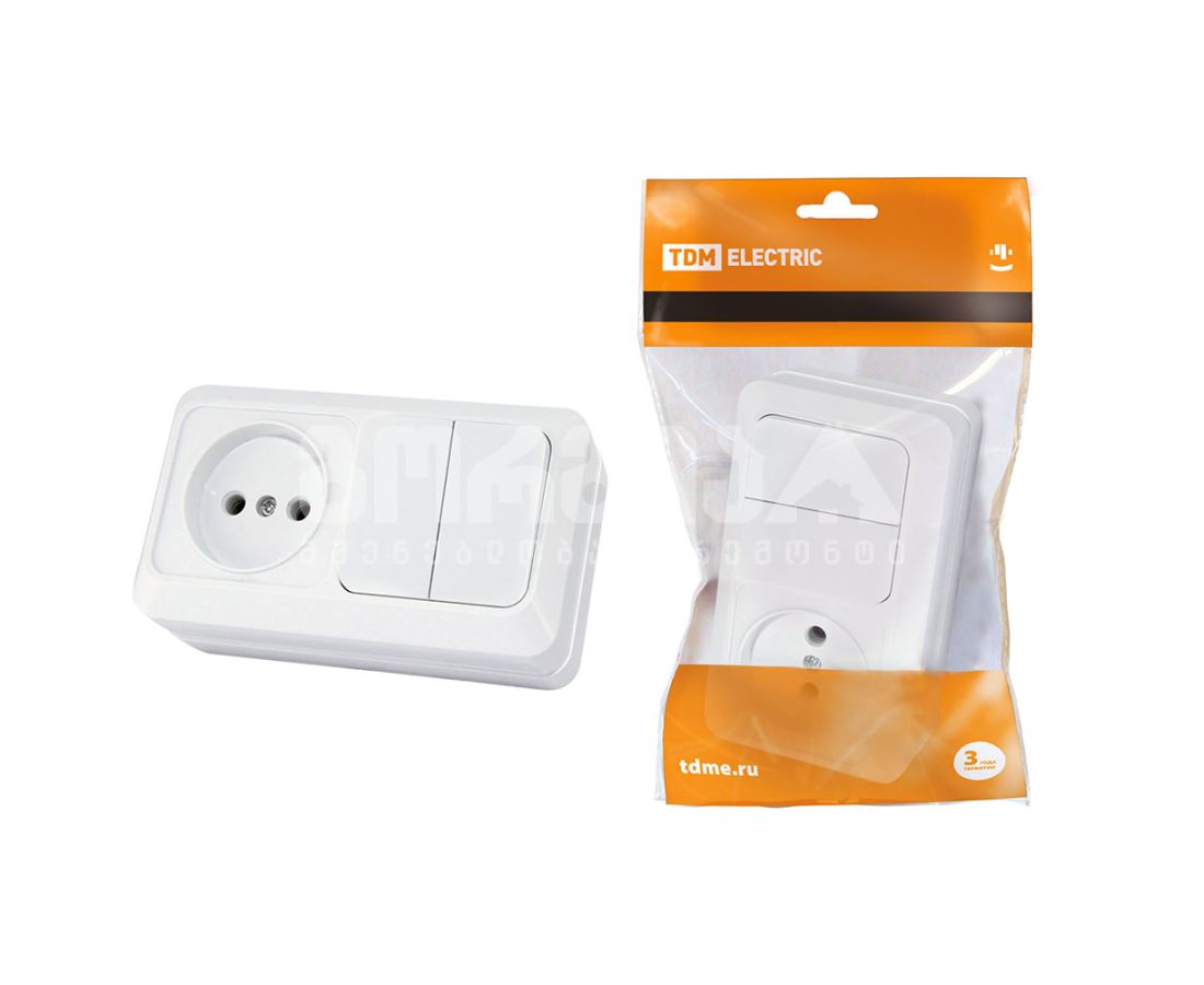 კომბინირებული ბლოკი SQ1801-0106 TDM — როზეტები და ჩამრთველები